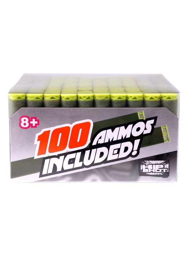 Hip Shot, Ammos 100pcs Soft Darts for Kids, Safe & Reusable Toy Gun Refill, 100-Piece Replacement Dart Box for Party Games & Outdoor Play for Boys - Image 1